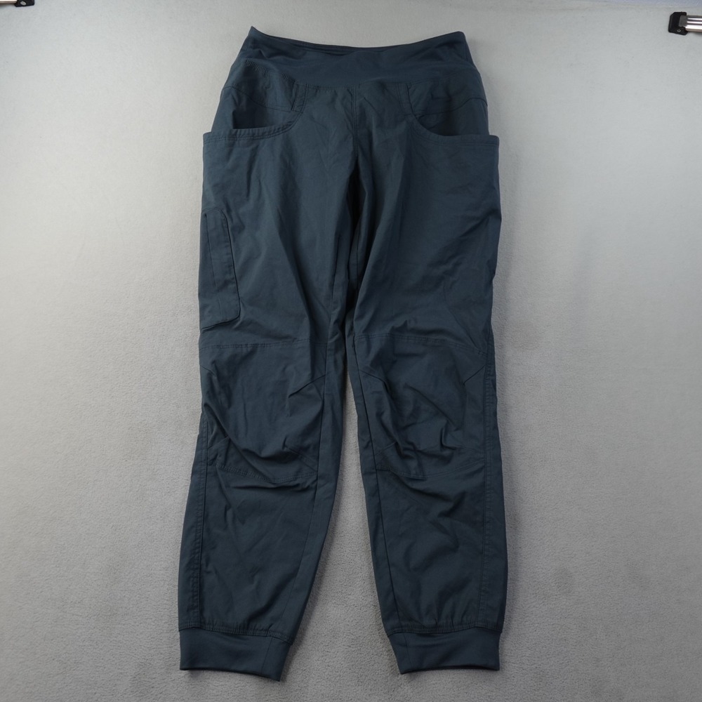prAna Kanab Pants Womens M Green Mid Rise Jogger Stretch Climbing Hiking